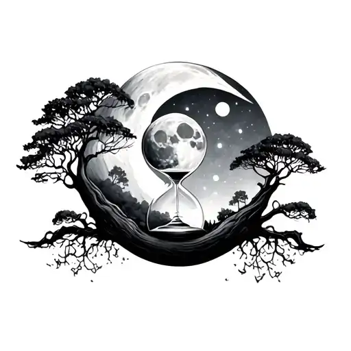 Hourglass Moon Trees