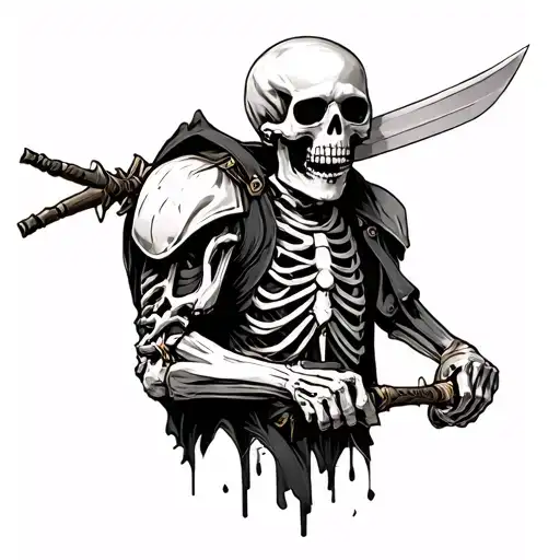 Skeleton Soldier Stabbed