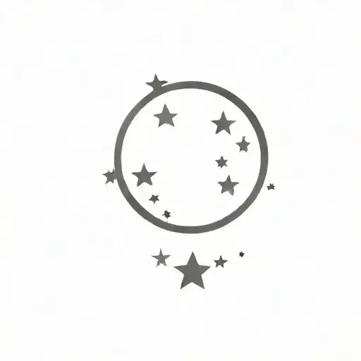 Sun Moon And Stars In A Circle With Names Andrea Hillary Jenny