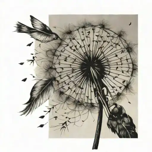 Dandelion Seeds Turning To Birds