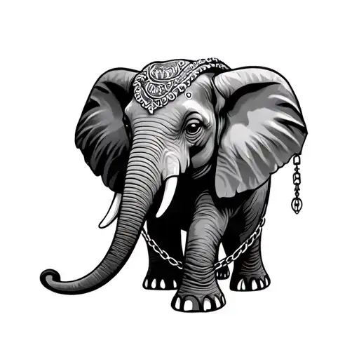 Elephant Chains Lantern Shining Light