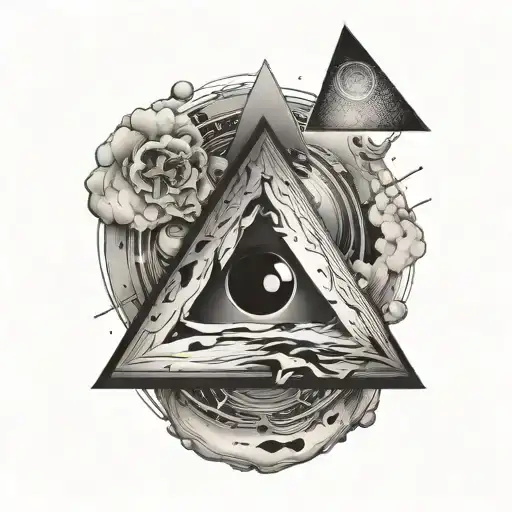 Triangle With A Black Hole Accretion Disk Inside