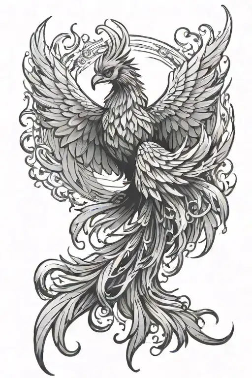 Phoenix Coming Up From The Ashes Symbolizing Overcoming