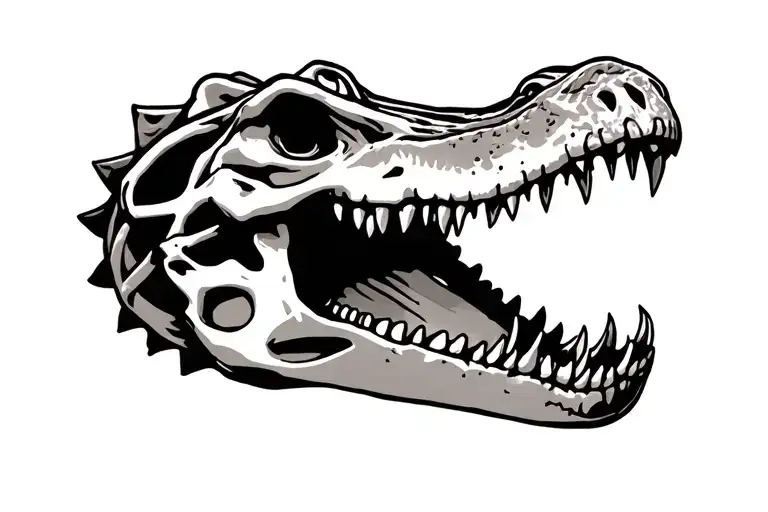 Alligator Head Back Skeleton