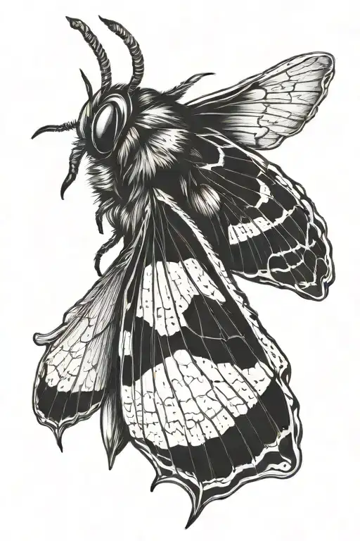 Moth Sketch Style