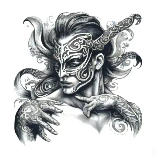 Male Dancer Finding Oneself With A Mask