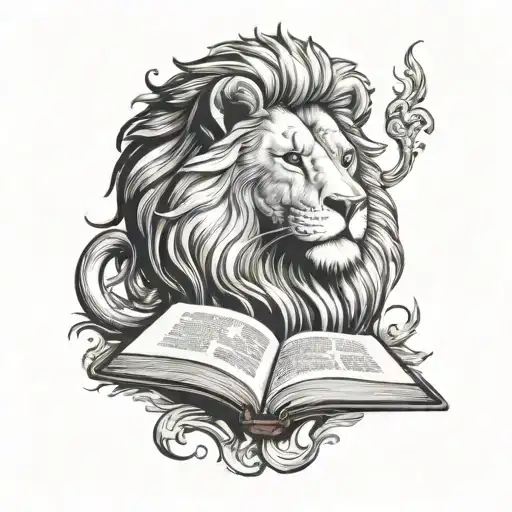 Lion Head Reading Bible