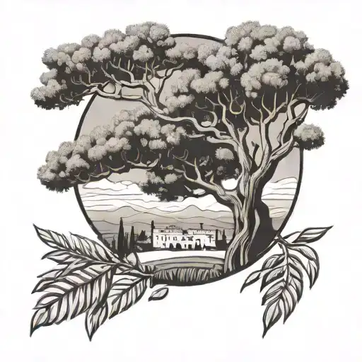 Puglia Region With Spartan Inside And Olive Tree Growing