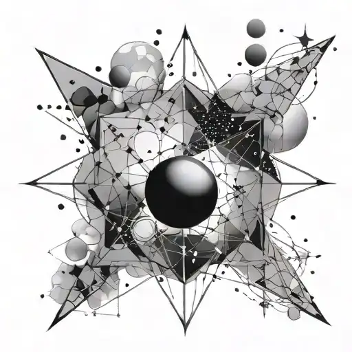 Pearl And Leo Star Constellation Geometric