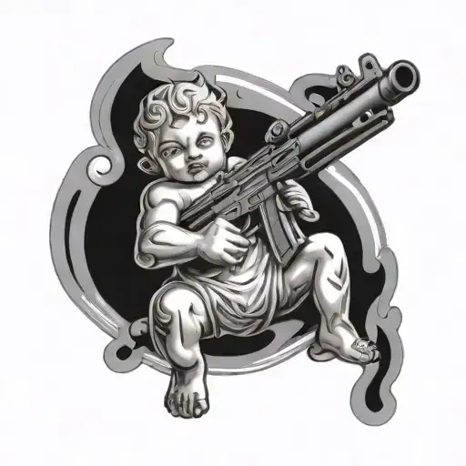 Cherub Aiming Ak47 Shiesty