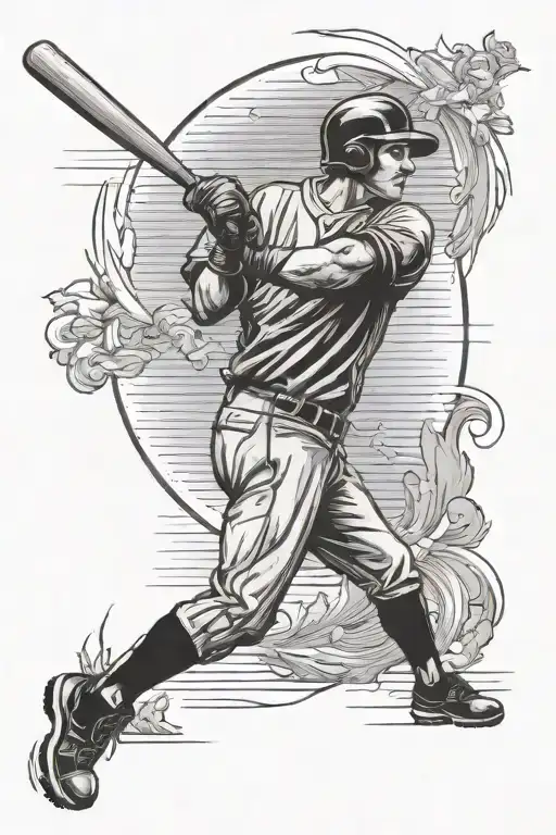 Baseball Player At Bat