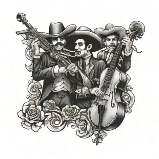 Mariachi Band Performing Trumpet Guitar Violin
