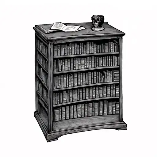 Grunge Creepy Haunted Library