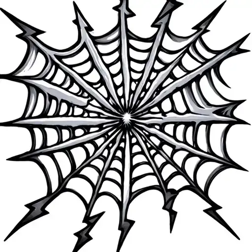 Spider Web Lightning Bolts