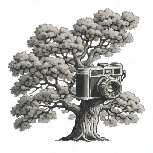 Oak Tree With Camera