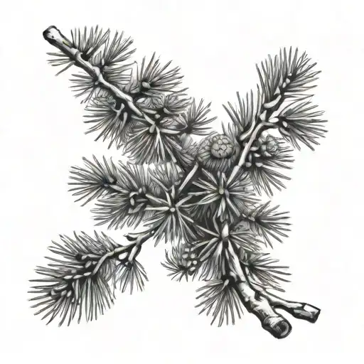 Barbell Pine Tree Branches