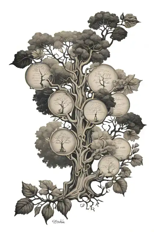 Family Tree With Names Lafontaine Mader O'brien