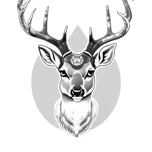 Deer Head Half Samoan Half Austrian Design