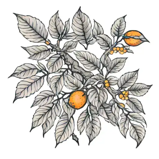 Orange Tree Branch Small Sevilla