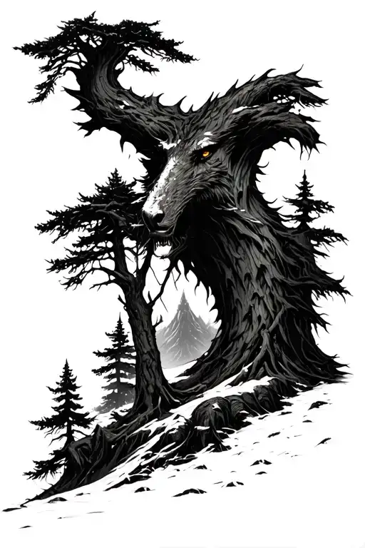 Lord Of The Rings Forest Transitioning To Stormy Winter Scene From Game Of Thrones