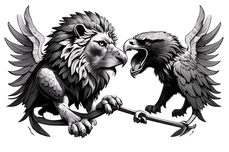 Eagle And Lion For Chest