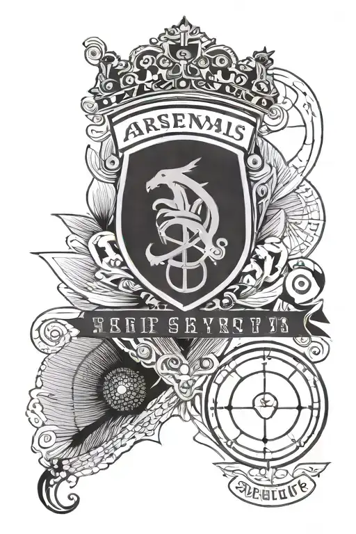 Arsenal Football Club Old Logo With Fibonacci Sprial