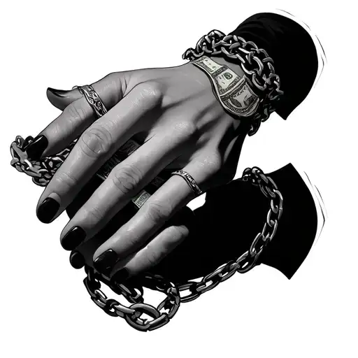 Hands Chains Girl Money