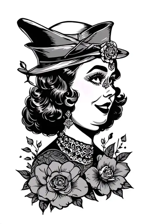 1920S Cartoon Style Tattoo Design