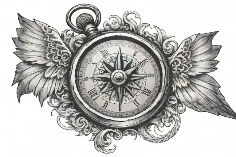 Compass Pocketwatch Wing