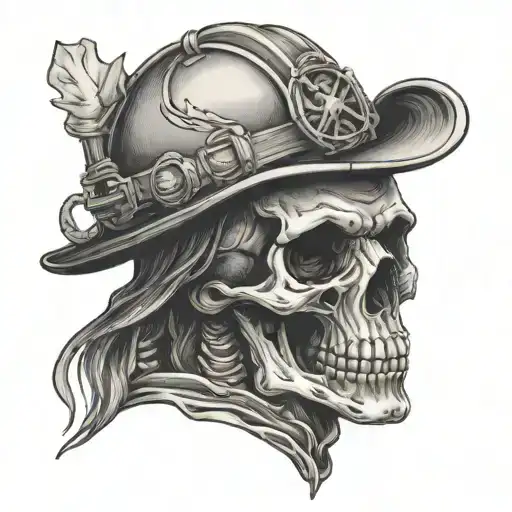 Skeleton Dressed As A Firefighter