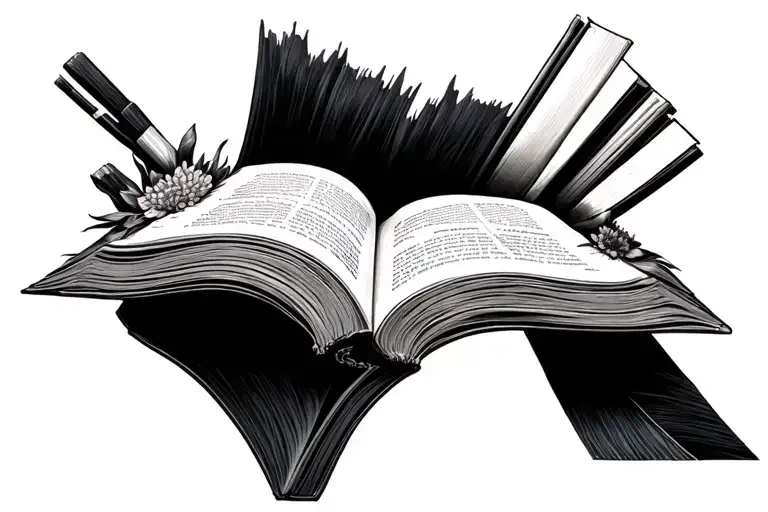 Book Open In Front Text Auctor