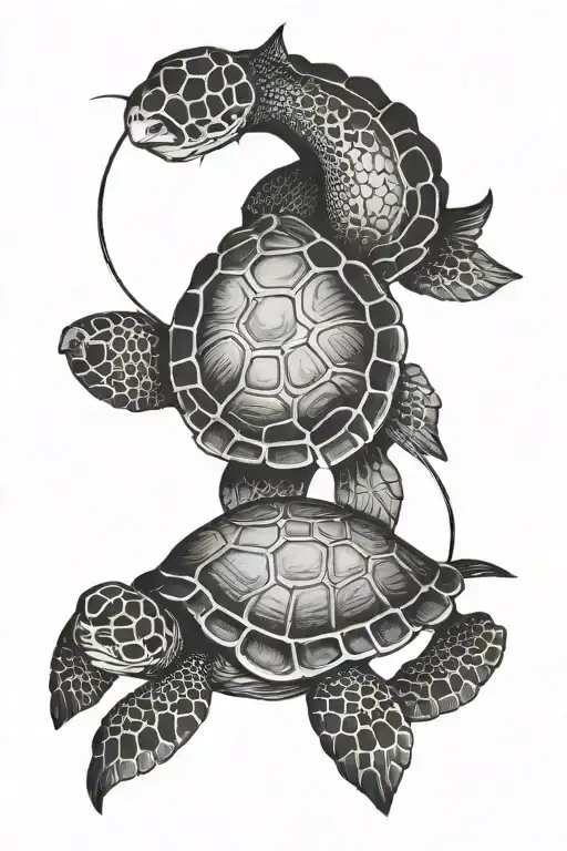 Turtle And Sun Shining