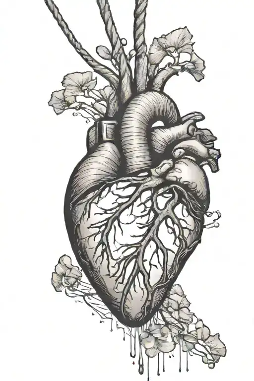 Broken Heart Hanging By A Thread Attached