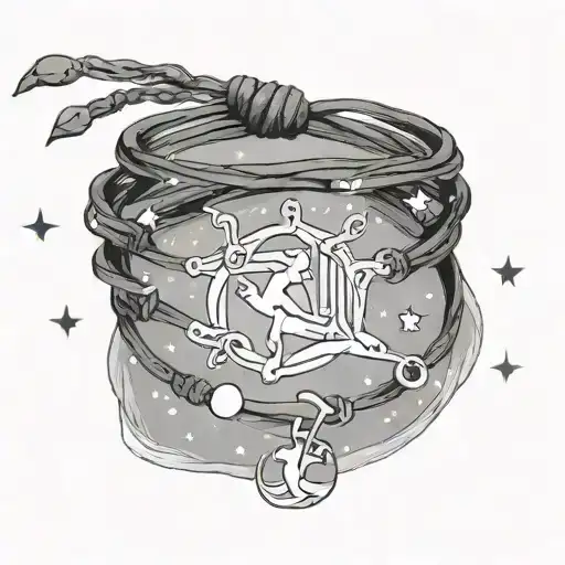 Anklet Aquarius Constellation Merging Together