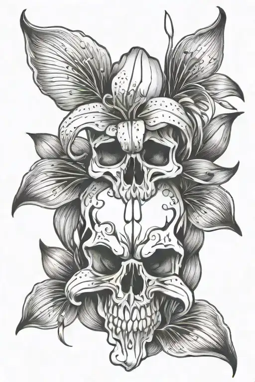Skull Tiger Lily