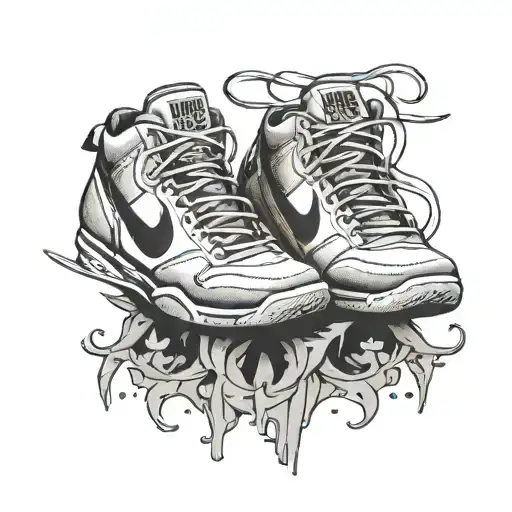 Kobe Bryant Nike Shoes Hanging From A Crown By The Laces With A Birth And Death Date