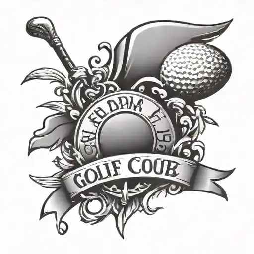 Golf Club With Name On Club Simple