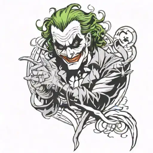 Zues Holding Up The World And The Joker Fface