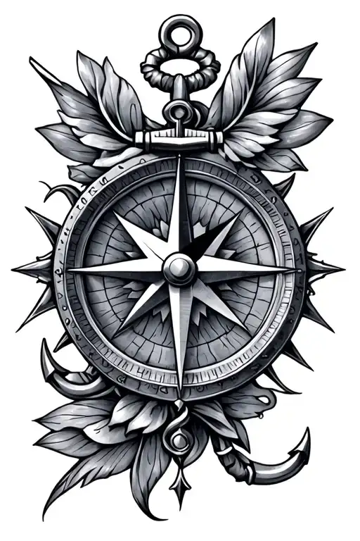 Compass Anchor Rose Sleeve
