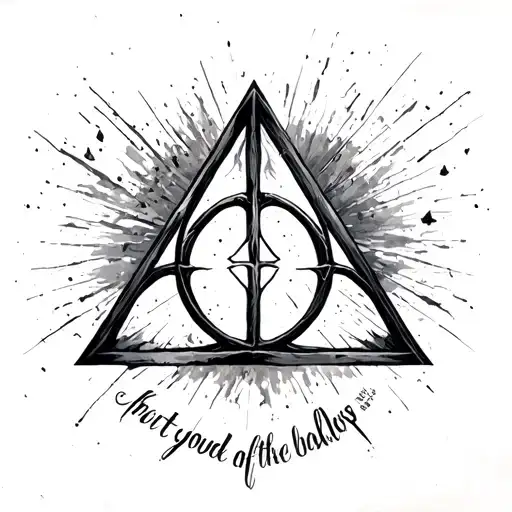 Harry Potter Deathly Hallows With Quote
