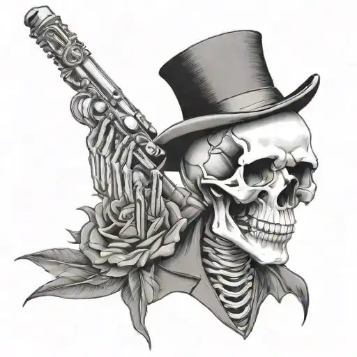 Skeleton Doc Holiday Sleeve