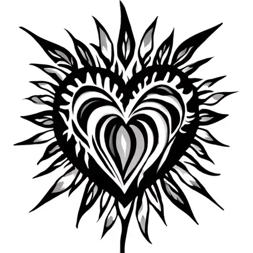 Native Tribal Art Heart