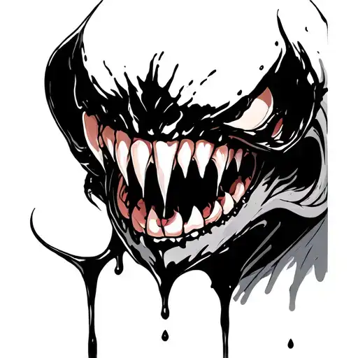 Venom Drips From The Fangs Smirking