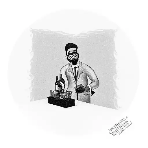 A Bartender Mixing Drinks In A New Orleans Jazz Club