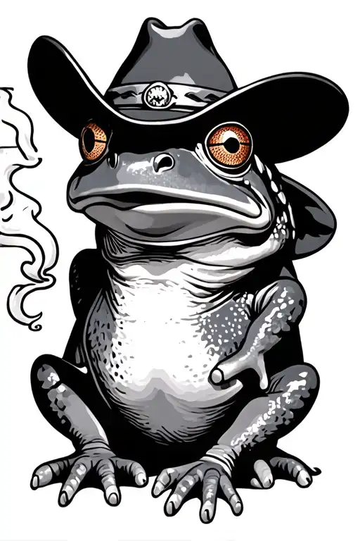 Cowboy Frog Smoking