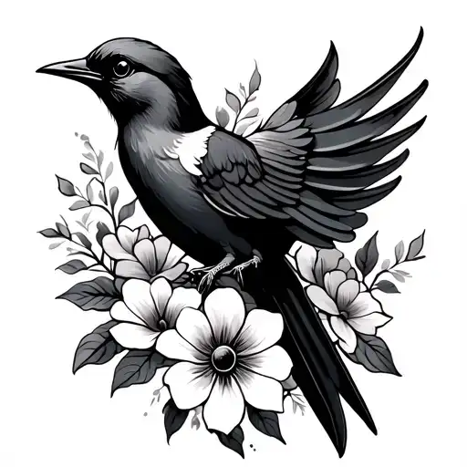 Kite Bird With Flowers