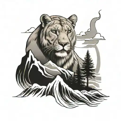 Mountain Waves Lion