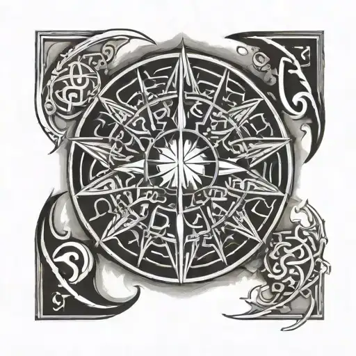 Nordic Runes With Sun