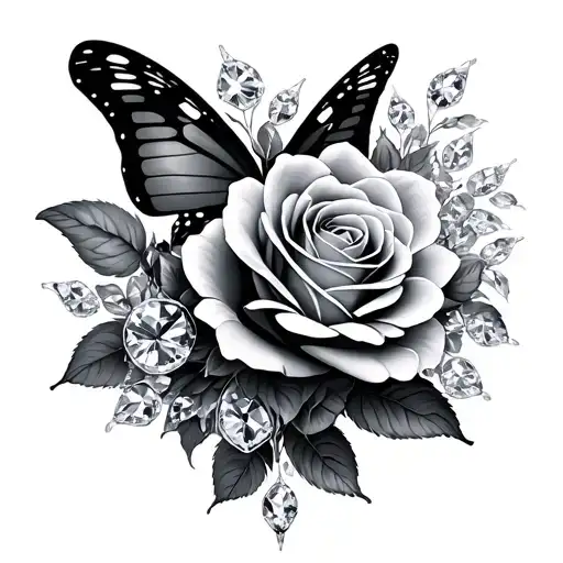 Diamond Roses Butterfly