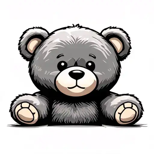 Teddy Bear With An A Tattoo Design